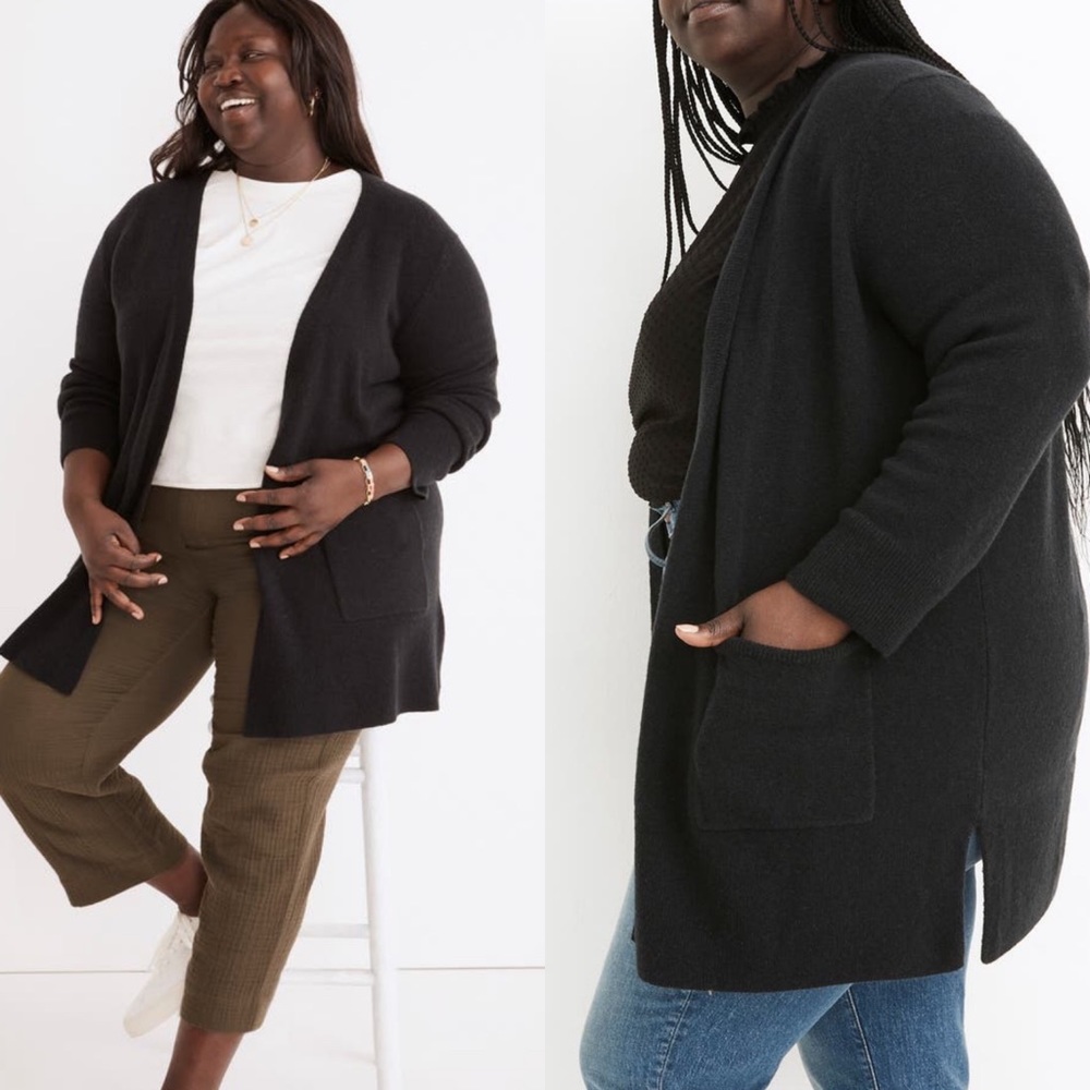 Madewell Coziest Yarn Kent Cardigan Black NWOT